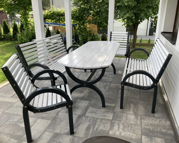 Zestaw mebli ogrodowych 8-osobowych